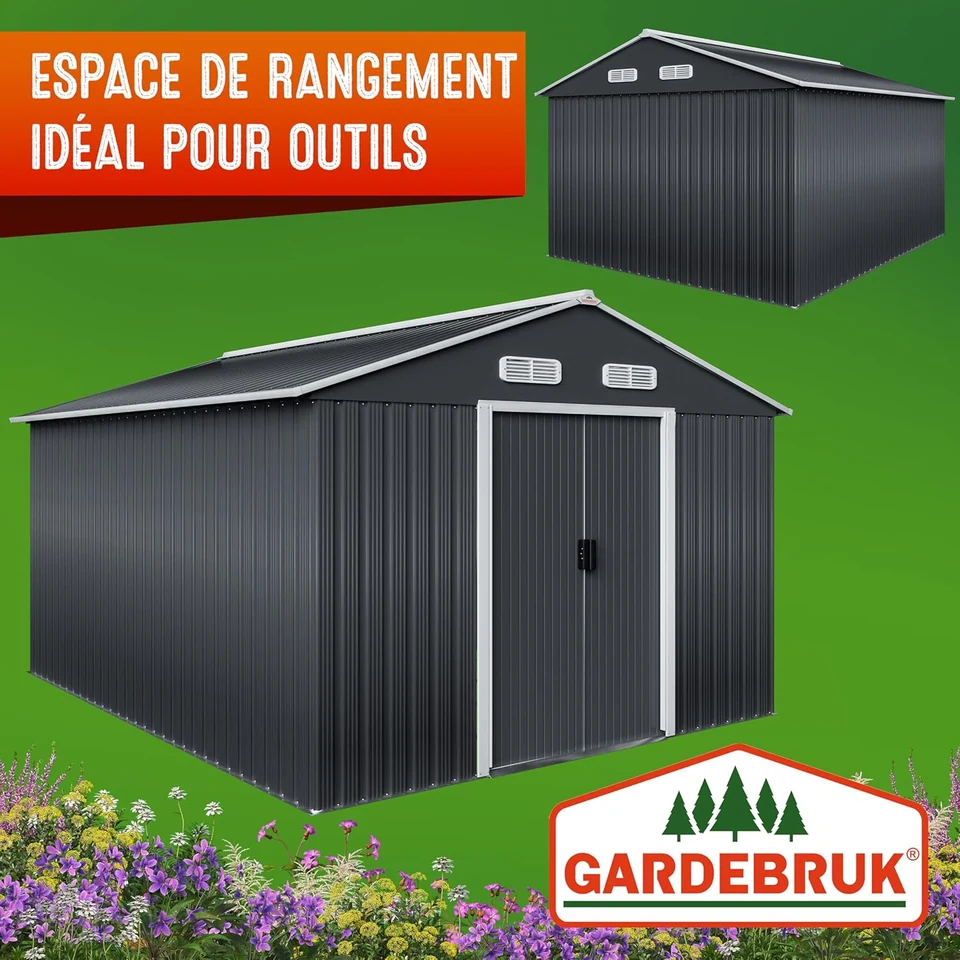 Vue principale de Abri de jardin métal GARDEBRUK XXXL 8 m², fondation incluse